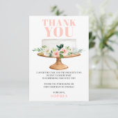 モダンお誕生日ケーキ最初の誕生日サンキューカード 招待状 (スタンド正面)