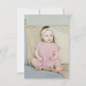 モダンお誕生日ケーキ最初の誕生日サンキューカード 招待状 (裏面)