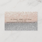 モダンかわいいカップケーキグリッターグラデーション 名刺 (裏面)