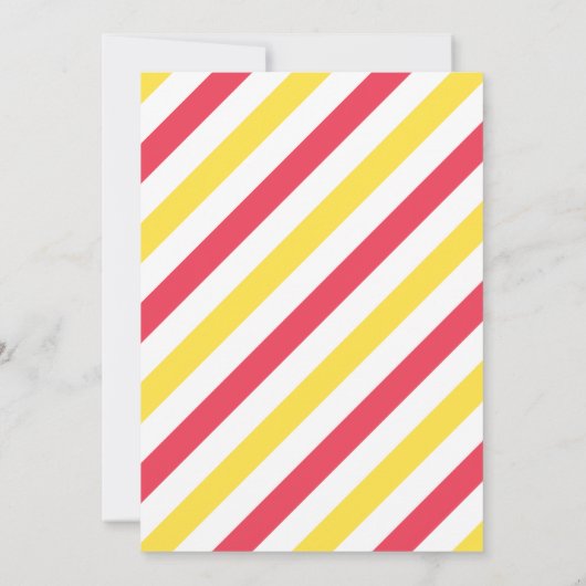 モダンかわいいキッズ5th誕生日招待状 招待状 (裏面)