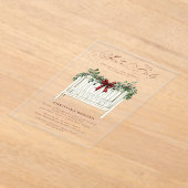 モダンかわいいサエレガントータベビーベビーシャワー アクリル招待状 (レイダウン)