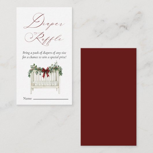 モダンかわいいサエレガントータベビーベビーシャワー エンクロージャーカード (正面/裏面)