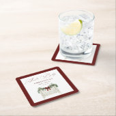 モダンかわいいサエレガントータベビーベビーシャワー スクエアペーパーコースター (インサイチュ)