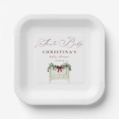 モダンかわいいサエレガントータベビーベビーシャワー ペーパープレート (正面)