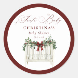 モダンかわいいサエレガントータベビーベビーシャワー ラウンドシール