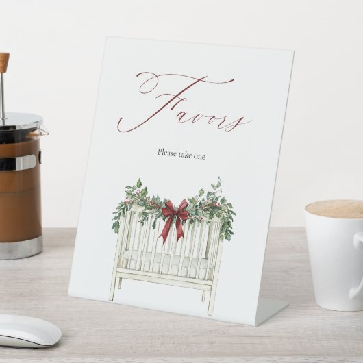 モダンかわいいサエレガントータベビーベビーシャワー 台座サイン (インサイチュ)