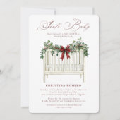 モダンかわいいサエレガントータベビーベビーシャワー 招待状 (正面)