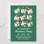 モダンかわいいサンタ帽 9 家族写真 クリスマス 招待状 (正面)