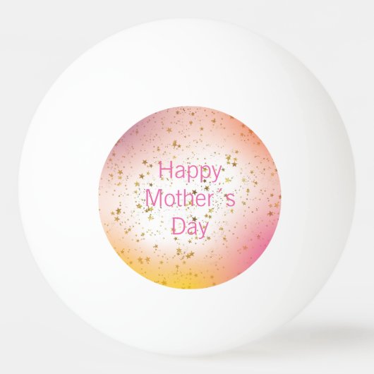 モダンかわいいピンク最高のの母は母の日 卓球ボール (裏面)