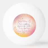 モダンかわいいピンク最高のの母は母の日 卓球ボール (正面)