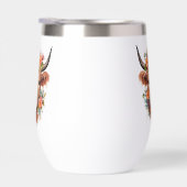 モダンかわいいボホの花が咲くハイランド牛 (右面)