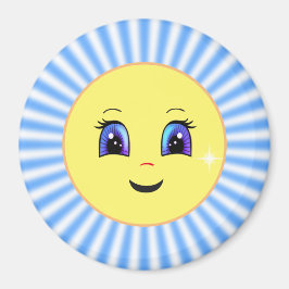 モダンかわいい太陽の顔 マグネット