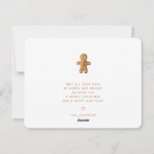 モダンかわいい水彩ジンジャーブレッドマン シーズンカード (裏面)