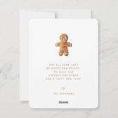 モダンかわいい水彩ジンジャーブレッドマン シーズンカード (裏面)