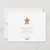 モダンかわいい水彩ジンジャーブレッドマン シーズンカード (裏面)