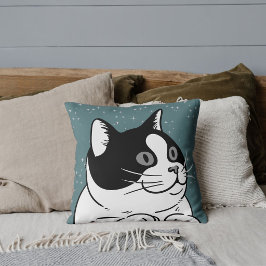 モダンかわいい猫好きペットフレンドキッテンダスティブルー クッション