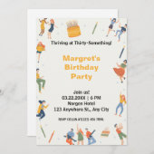 モダンかわいい誕生日パーティー (正面/裏面)