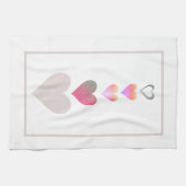 モダンかわいらしハートキュイシンプル キッチンタオル (横)