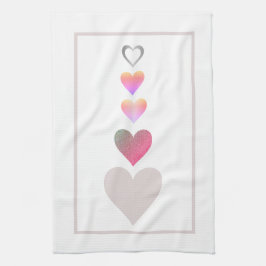 モダンかわいらしハートキュイシンプル キッチンタオル
