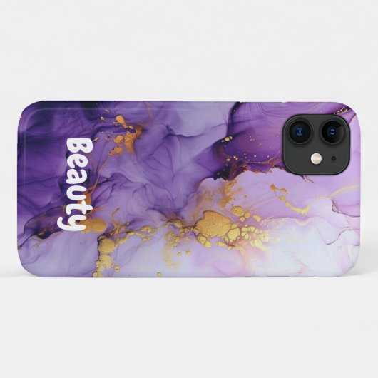 モダンかわいらしフェイクIridescent付き/名前Case-Mate Case-Mate iPhoneケース (裏面(横))