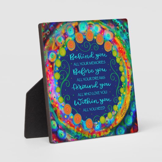 モダンかわいらし感動的卒業後 フォトプラーク (正面)