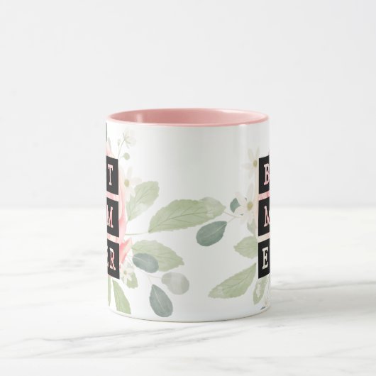 モダンかわいらし最高のおさん全てのフローラ マグカップ (中央)