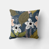 モダンかわいらし葉柄 クッション (裏面)