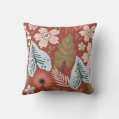 モダンかわいらし葉柄 クッション (裏面)