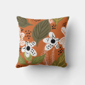 モダンかわいらし葉柄 クッション (裏面)