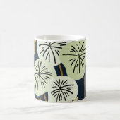 モダンかわいらし葉柄 コーヒーマグカップ (中央)