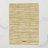 モダンきらめくPeace Doveスタイリッシュ 2写真 箔シーズンカード (裏面)