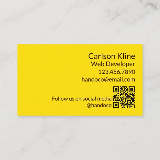 モダンくもの巣技術QRコード名刺 名刺 (裏面)