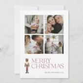 モダンくるみ割りメリータイポグラフィ4 Photo シーズンカード (正面)