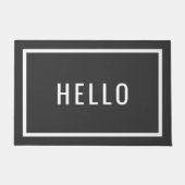 モダンこんにちは |編集可能な色 ドアマット (正面)