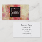 モダンさくらんぼブロッサムウォーターの色カッコいい抽象芸術 名刺 (正面/裏面)