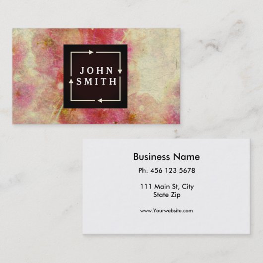 モダンさくらんぼブロッサムウォーターの色カッコいい抽象芸術 名刺 (正面/裏面)