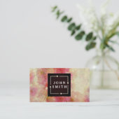 モダンさくらんぼブロッサムウォーターの色カッコいい抽象芸術 名刺 (スタンド正面)