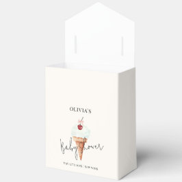 モダンさくらんぼミニマルスクープアイスクリーム赤ちゃんシャワー フェイバーボックス