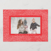 モダンさくらんぼレッドドードルクリスマスフレーム写真 シーズンカード (正面)