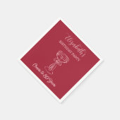 モダンさくらんぼ応援30年誕生日ナプキンス スタンダードカクテルナプキン (角)