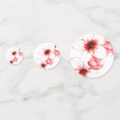 モダンさくらんぼ結婚の コンフェッティ (裏面)