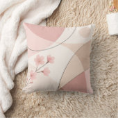 モダンさくら ミニマリスト幾何学ピロー クッション (ブランケット)