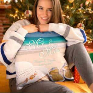 モダンさんミセス・トロピカル・サマー・ビーチ結婚式 クッション