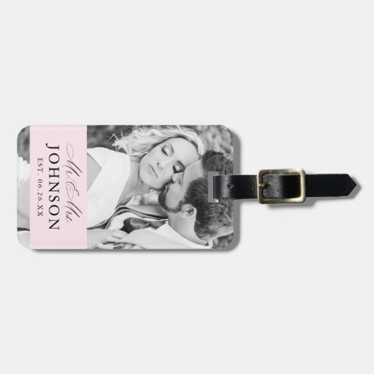 モダンさん結婚の写真ラゲッジタグカスタムミセス ラゲッジタグ (正面横)