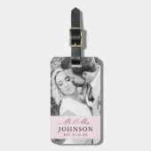 モダンさん結婚の写真ラゲッジタグカスタムミセス ラゲッジタグ (正面縦)