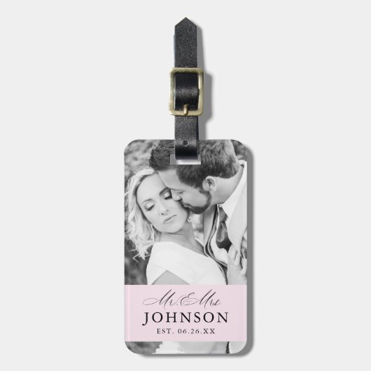 モダンさん結婚の写真ラゲッジタグカスタムミセス ラゲッジタグ