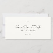 モダンしおりQRコード2枚の写真Save the Date セーブザデート (正面)