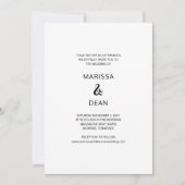 モダンしゃれているScript Minimalistホワイト結婚写真 招待状 (正面)