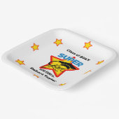 モダンすごいGradロゴの名前と年のパーソナライズ ペーパープレート (傾斜あり)