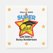 モダンすごいGradロゴ – 名前と年のカスタマイズ スタンダードランチョンナプキン (正面)